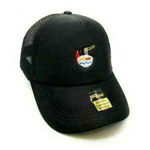 Ramen Soup Mesh Trucker Snapback (Black)